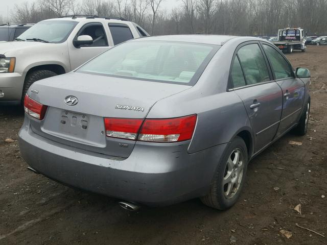 5NPEU46F06H142275 - 2006 HYUNDAI SONATA GLS SILVER photo 4