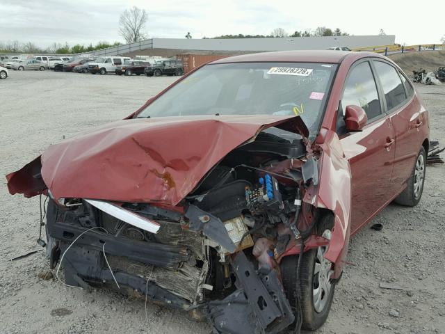 KMHDU4AD0AU957801 - 2010 HYUNDAI ELANTRA BL RED photo 2