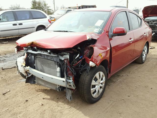 3N1CN7AP2CL849107 - 2012 NISSAN VERSA S RED photo 2