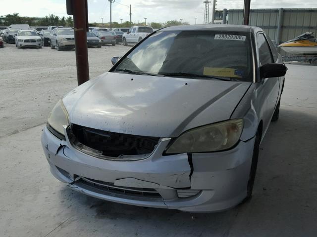 1HGEM21555L035284 - 2005 HONDA CIVIC LX WHITE photo 2