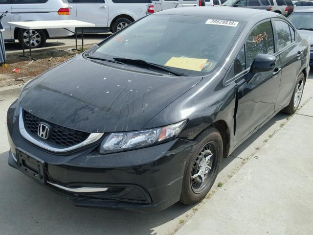 19XFB2F58DE278287 - 2013 HONDA CIVIC LX BLACK photo 2