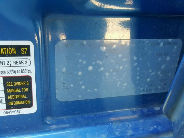 KL1TD52655B387891 - 2005 CHEVROLET AVEO BASE Mavi foto 10