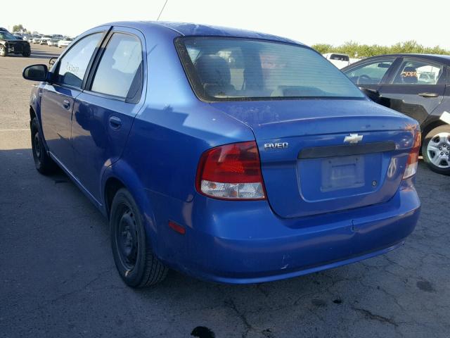KL1TD52655B387891 - 2005 CHEVROLET AVEO BASE Mavi foto 3