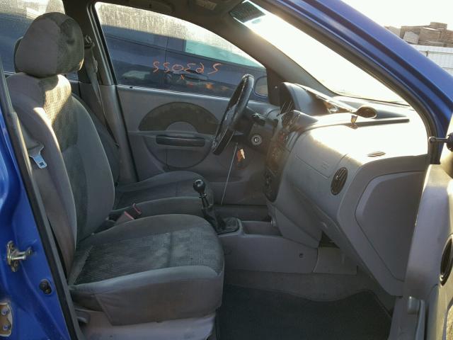 KL1TD52655B387891 - 2005 CHEVROLET AVEO BASE Mavi foto 5
