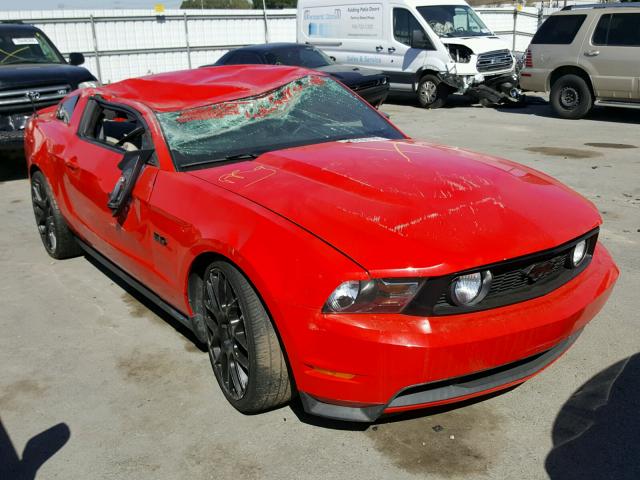 1ZVBP8CF4C5203593 - 2012 FORD MUSTANG GT RED photo 1