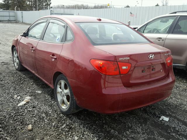 KMHDU46D57U138302 - 2007 HYUNDAI ELANTRA GL RED photo 3