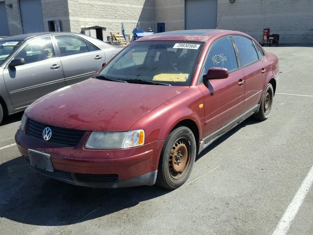 WVWMD63B0XE068706 - 1999 VOLKSWAGEN PASSAT GLS MAROON photo 2