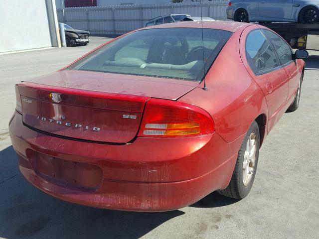 2B3HD46R22H250652 - 2002 DODGE INTREPID S RED photo 4