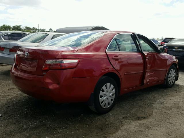 4T1BE46KX7U011208 - 2007 TOYOTA CAMRY NEW RED photo 4