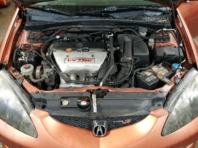 JH4DC53095S004799 - 2005 ACURA RSX TYPE-S ORANGE photo 7