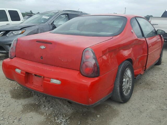 2G1WW12E719296268 - 2001 CHEVROLET MONTE CARL 红色 照片 4