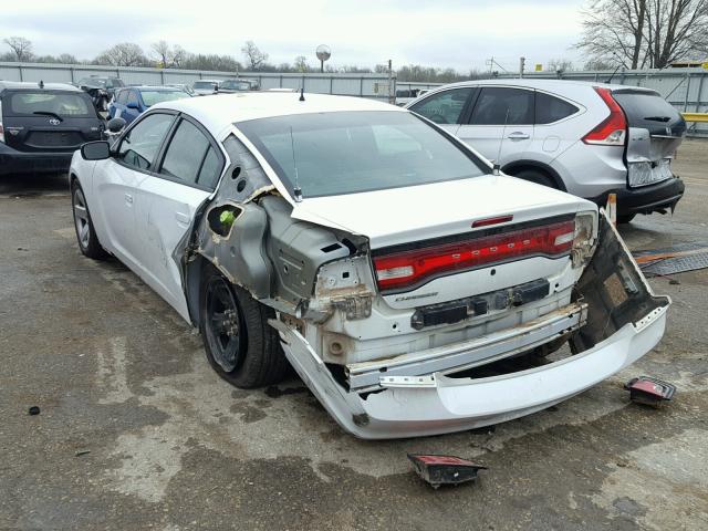 2C3CDXAT8DH660439 - 2013 DODGE CHARGER PO WHITE photo 3