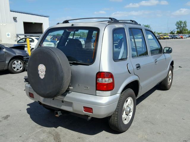 KNDJA723415706510 - 2001 KIA SPORTAGE SILVER photo 4