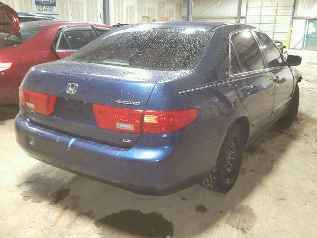 1HGCM55465A126991 - 2005 HONDA ACCORD LX BLUE photo 4