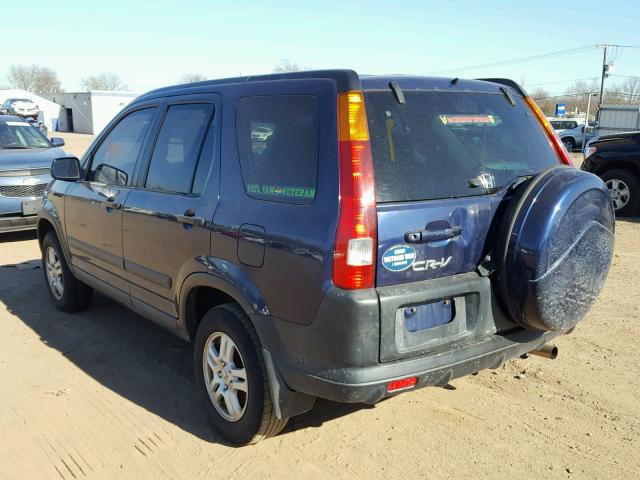 SHSRD78833U100347 - 2003 HONDA CR-V EX BLUE photo 3