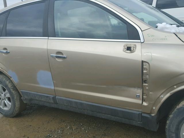 3GSDL43N48S686253 - 2008 SATURN VUE XE GOLD photo 9