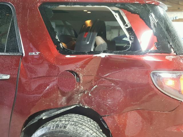 1GKKRRKD3FJ337417 - 2015 GMC ACADIA SLT მუქწითელი ფოტო 9