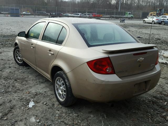 1G1AK55F077359612 - 2007 CHEVROLET COBALT LS TAN photo 3