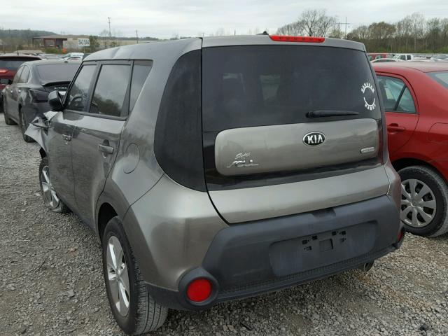 KNDJN2A20F7188276 - 2015 KIA SOUL GRAY photo 3