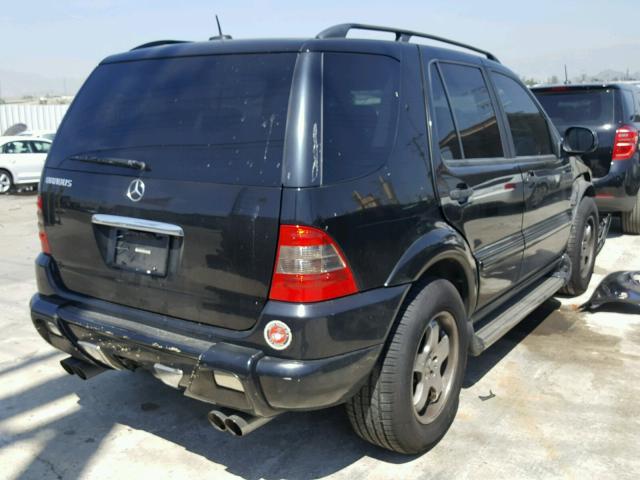 4JGAB72E41A261350 - 2001 MERCEDES-BENZ ML 430 BLACK photo 4