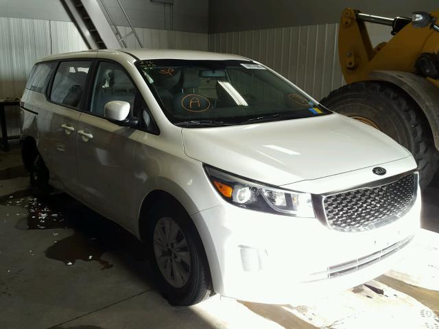 KNDMA5C18F6050828 - 2015 KIA SEDONA L WHITE photo 1