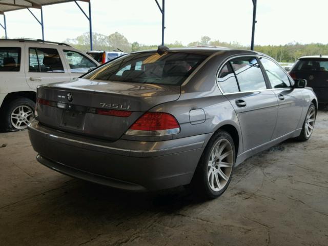 WBAGN63423DR16464 - 2003 BMW 745 LI GRAY photo 4