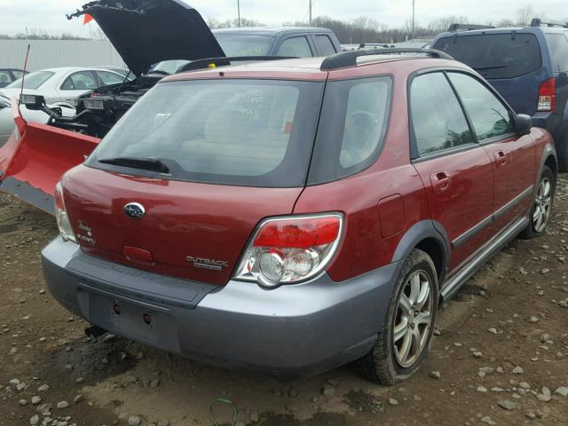 JF1GG63677H807453 - 2007 SUBARU IMPREZA OU RED photo 4