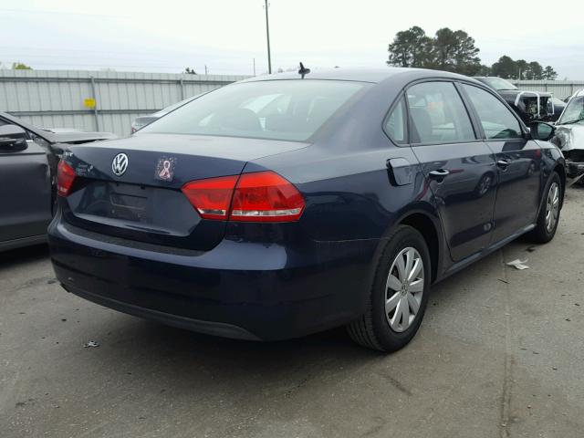 1VWAP7A35CC021721 - 2012 VOLKSWAGEN PASSAT S BLUE photo 4