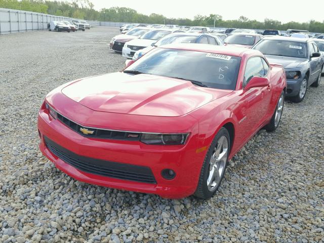 2G1FD1E36F9147454 - 2015 CHEVROLET CAMARO LT RED photo 2