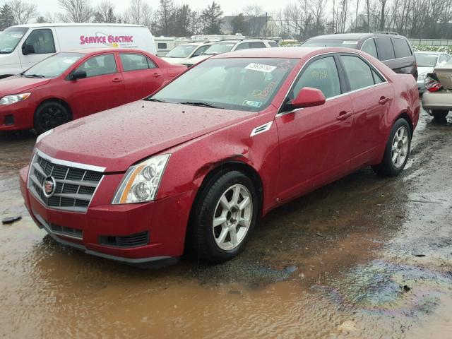 1G6DF577580165377 - 2008 CADILLAC CTS RED photo 2