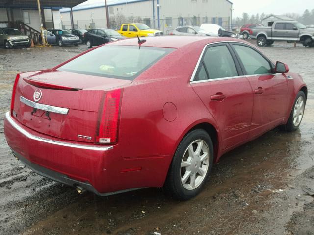 1G6DF577580165377 - 2008 CADILLAC CTS RED photo 4