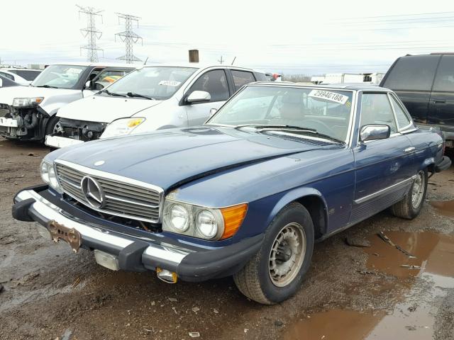 WDBBA45A8DB020083 - 1983 MERCEDES-BENZ 380 SL BLUE photo 2