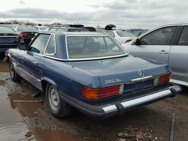 WDBBA45A8DB020083 - 1983 MERCEDES-BENZ 380 SL BLUE photo 3