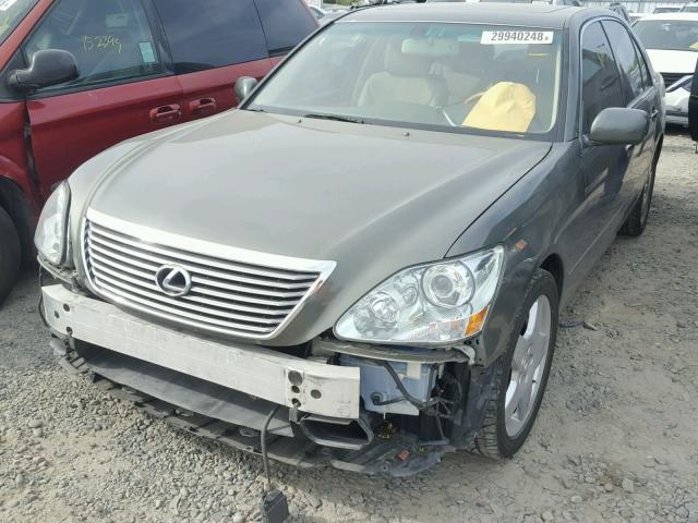 JTHBN36F255007922 - 2005 LEXUS LS 430 GREEN photo 2