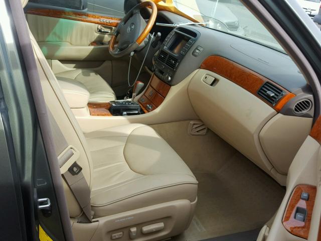 JTHBN36F255007922 - 2005 LEXUS LS 430 GREEN photo 5