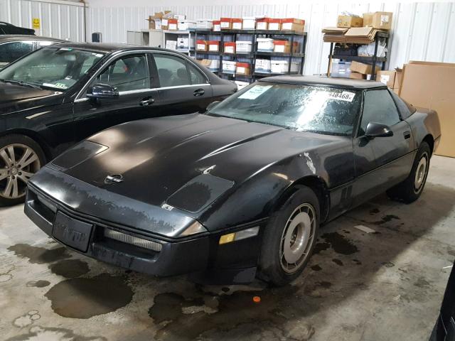 1G1YY0785F5135602 - 1985 CHEVROLET CORVETTE BLACK photo 2