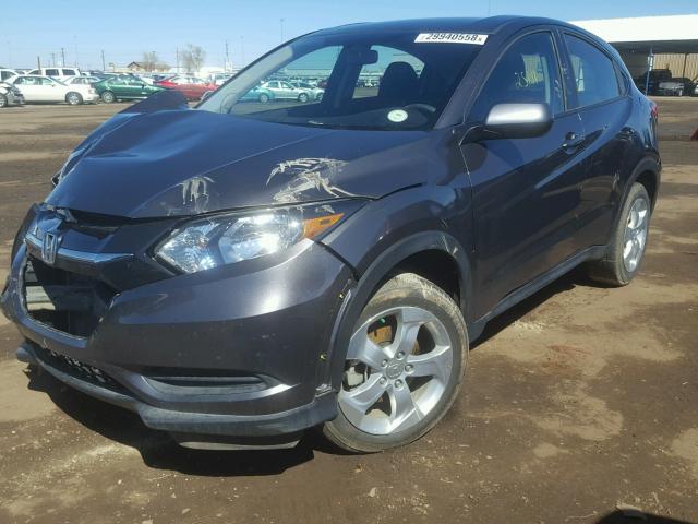 3CZRU6H37GM753930 - 2016 HONDA HR-V LX GRAY photo 2