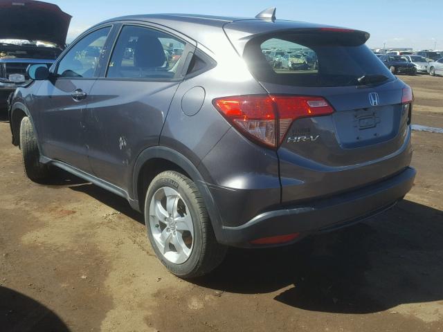 3CZRU6H37GM753930 - 2016 HONDA HR-V LX GRAY photo 3