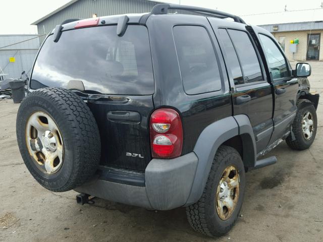 1J4GL48K47W538236 - 2007 JEEP LIBERTY SP BLACK photo 4