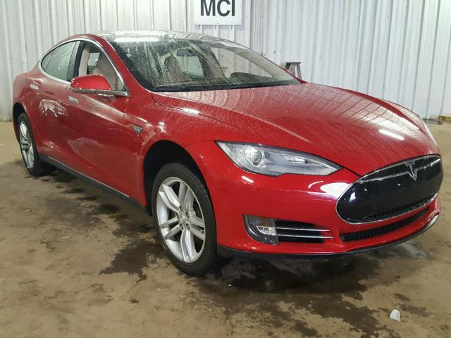 5YJSA1CN3DFP09550 - 2013 TESLA MODEL S RED photo 1