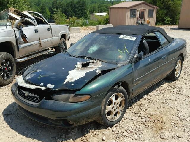 3C3EL55H2XT568356 - 1999 CHRYSLER SEBRING JX GREEN photo 2