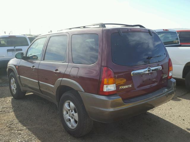 4F2CZ94184KM29861 - 2004 MAZDA TRIBUTE LX MAROON photo 3