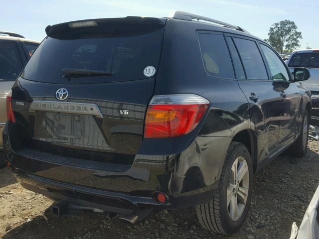 JTEDS43A782032978 - 2008 TOYOTA HIGHLANDER BLACK photo 4