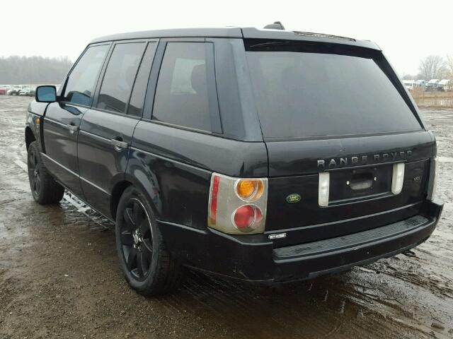 SALME11445A191989 - 2005 LAND ROVER RANGE ROVE BLACK photo 3