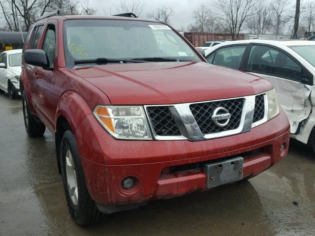 5N1AR18W75C780203 - 2005 NISSAN PATHFINDER RED photo 1