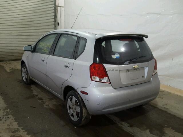 KL1TD66646B538639 - 2006 CHEVROLET AVEO SILVER photo 3