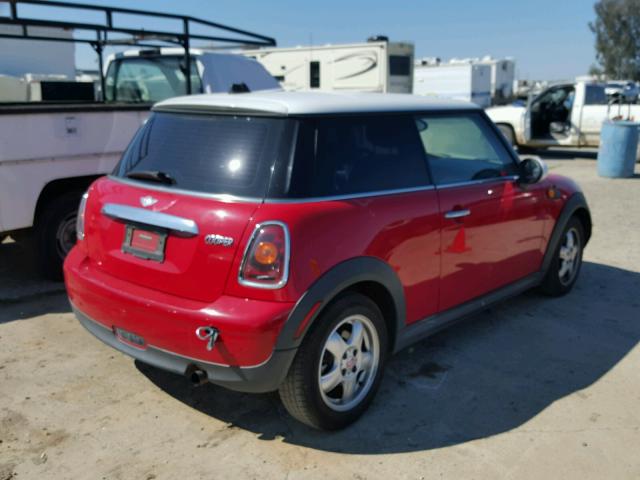 WMWMF33567TT50490 - 2007 MINI COOPER RED photo 4