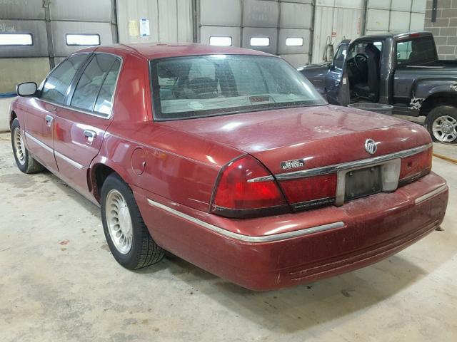 2MEFM75W8YX660870 - 2000 MERCURY GRAND MARQ BURGUNDY photo 3