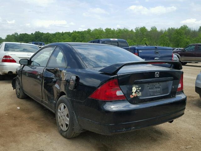 1HGEM22523L071476 - 2003 HONDA CIVIC LX BLACK photo 3