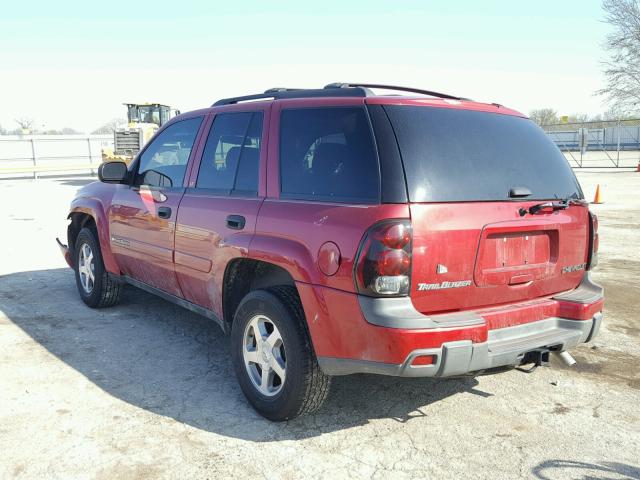 1GNDT13S632231223 - 2003 CHEVROLET TRAILBLAZE RED photo 3